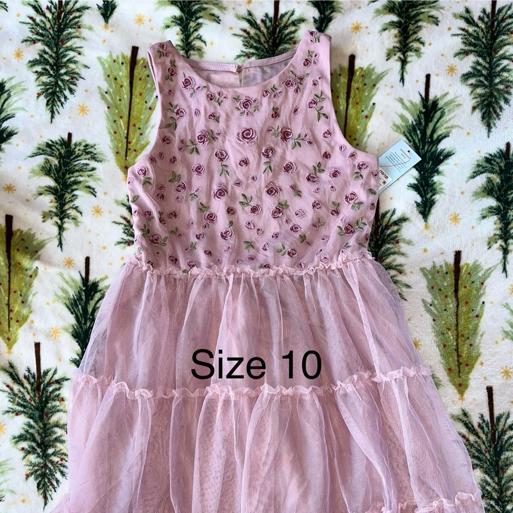 Cat & Jack Pink Floral Kids Formal Dress